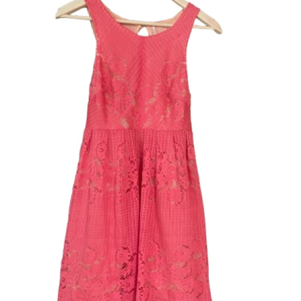 Elegant Pink Lace Free People Dress